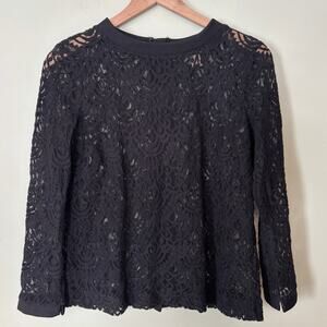 Banana Republic Blace Lace Sheer Top Blouse Medium Whimseygoth
